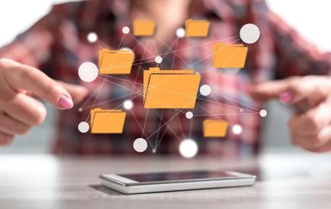 Concept of data exchange Foto stock