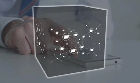 Concept of data exchange Foto stock
