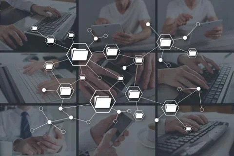 Concept of data exchange Foto stock