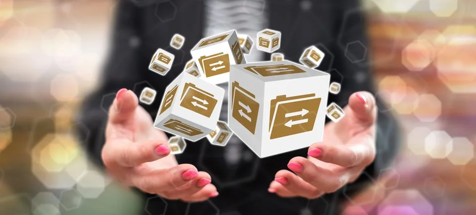 Concept of data exchange Foto stock