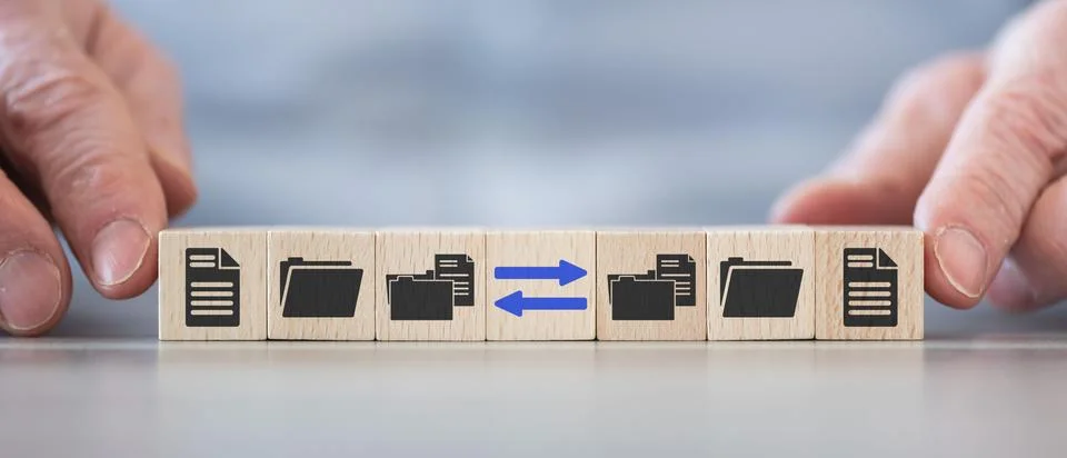 Concept of data exchange Foto stock