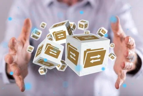 Concept of data exchange Foto stock