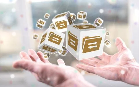 Concept of data exchange Foto stock
