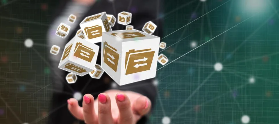 Concept of data exchange Foto stock
