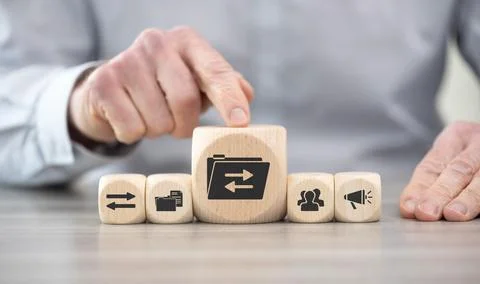 Concept of data exchange Stock Photos