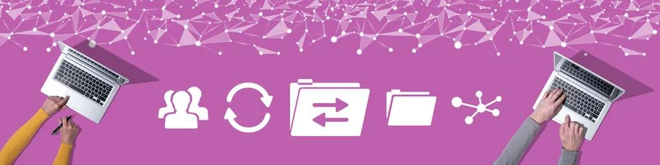 Concept of data exchange Foto stock