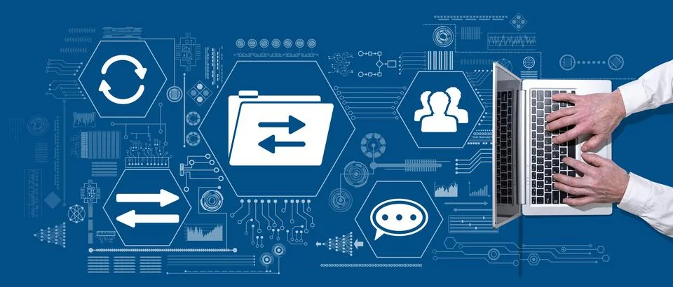 Concept of data exchange Foto stock