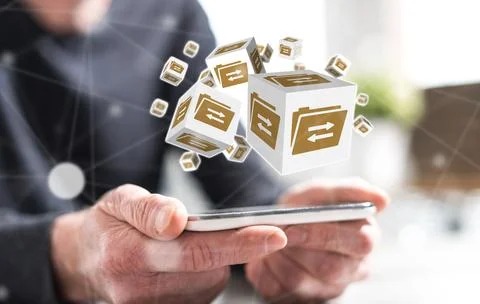 Concept of data exchange Foto stock