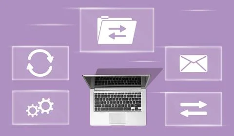 Concept of data exchange Foto stock