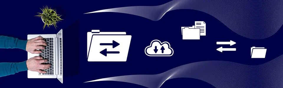 Concept of data exchange Foto stock