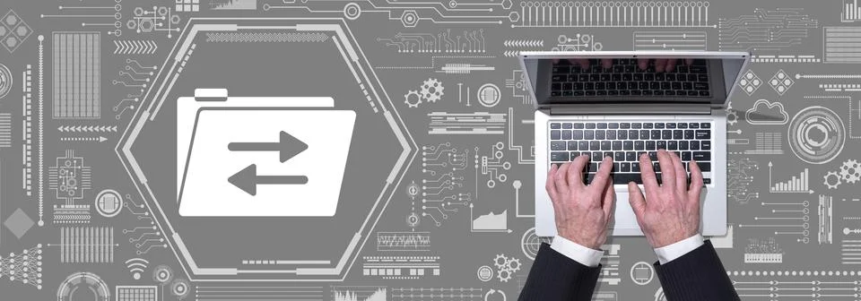 Concept of data exchange Foto stock