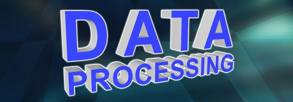Concept of data processing Stock Illustration
