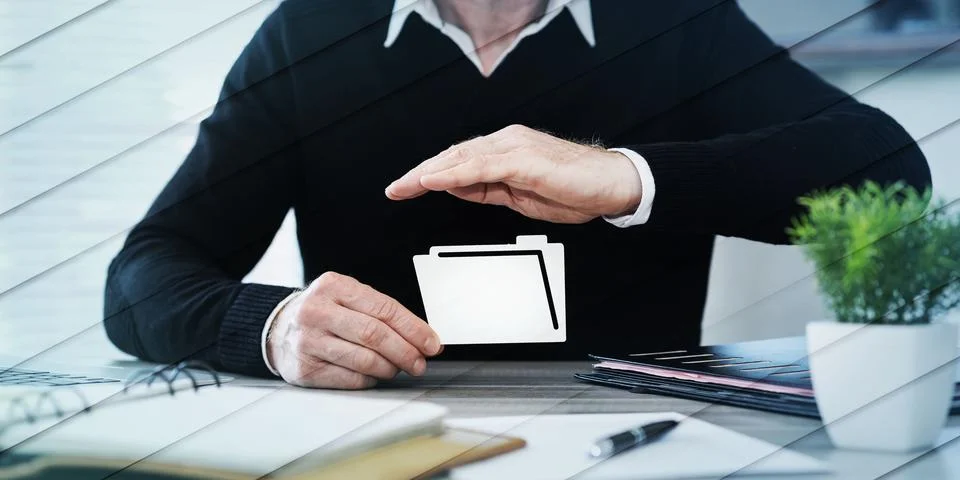 Concept of data protection, geometric pattern Foto stock