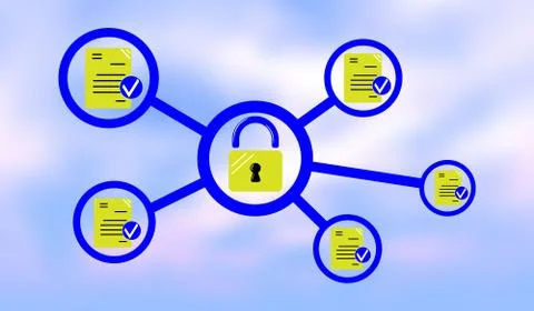 Concept of data protection 스톡 일러스트