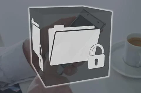Concept of data protection 스톡 사진