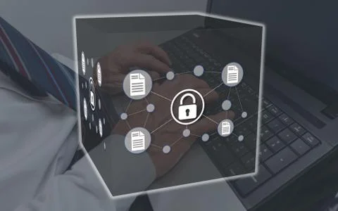 Concept of data protection Foto stock