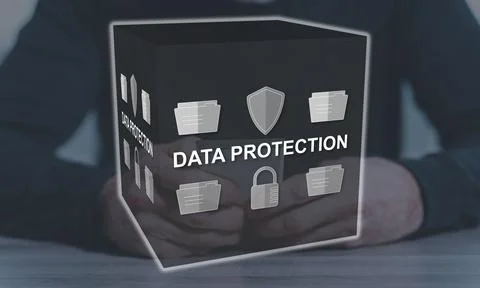 Concept of data protection 스톡 사진