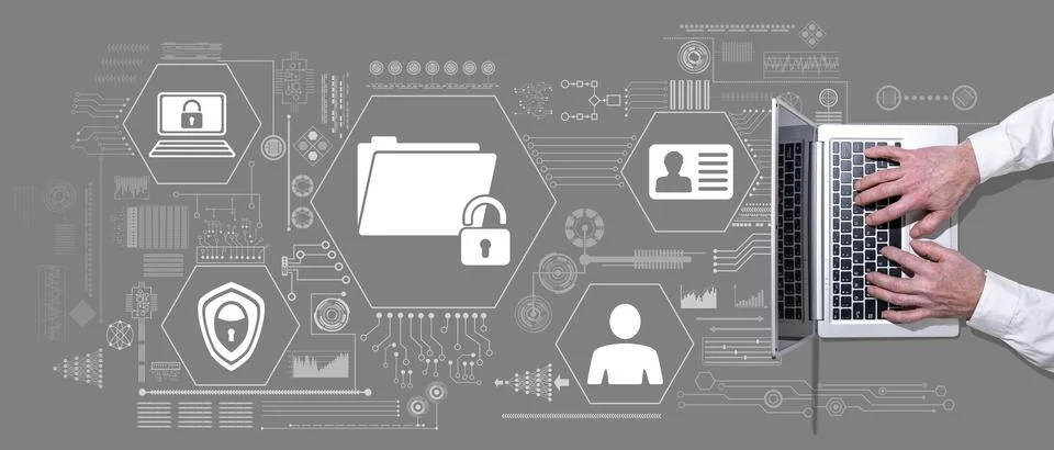 Concept of data protection 스톡 사진