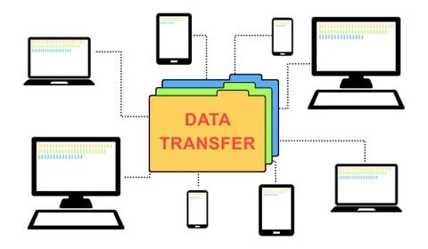 Concept of data transfer Stock Illustration