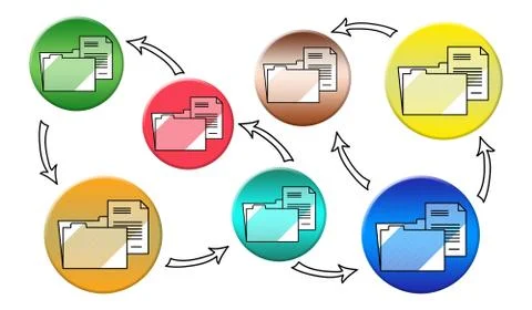 Concept of data transfer Illustrazione stock