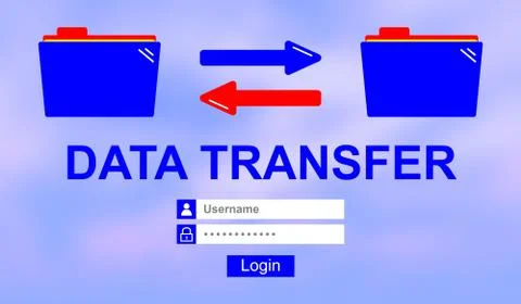 Concept of data transfer Illustrazione stock