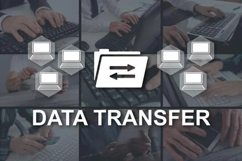 Concept of data transfer Stock Photos