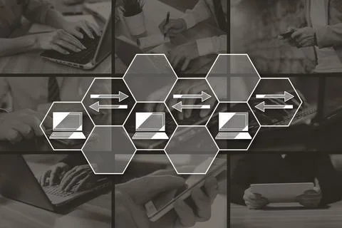 Concept of data transfer Foto stock