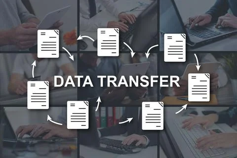 Concept of data transfer Stock Photos