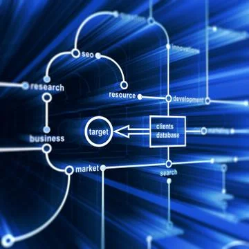 Concept database 3d rendering Stock Illustration