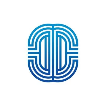 The concept of a DC striped logo. 스톡 일러스트