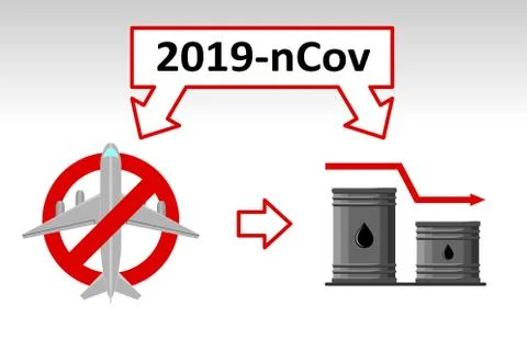 The concept of a decrease in oil demand due to a decrease in the number of ai Stock Illustration