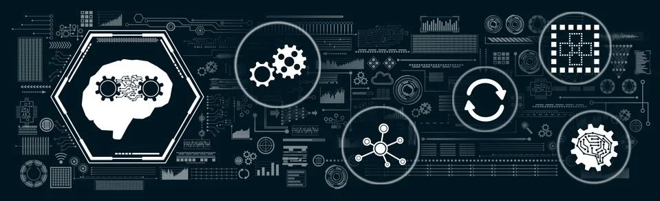 Concept of deep learning Illustrazione stock