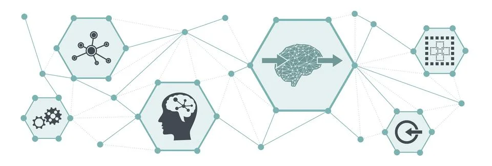 Concept of deep learning Stock Illustration