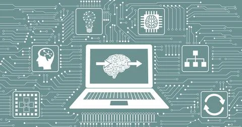 Concept of deep learning Stock Illustration