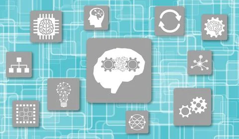 Concept of deep learning Stock Illustration