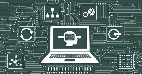 Concept of deep learning Illustrazione stock