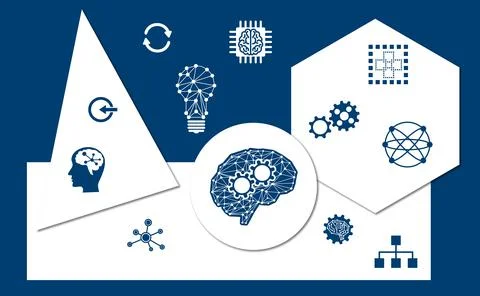 Concept of deep learning Stock Illustration