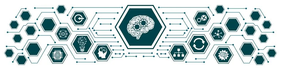 Concept of deep learning 스톡 일러스트