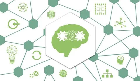 Concept of deep learning Illustrazione stock