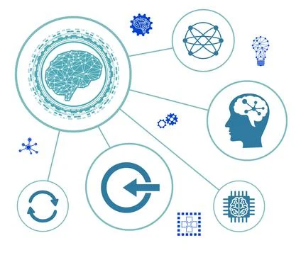 Concept of deep learning Illustrazione stock