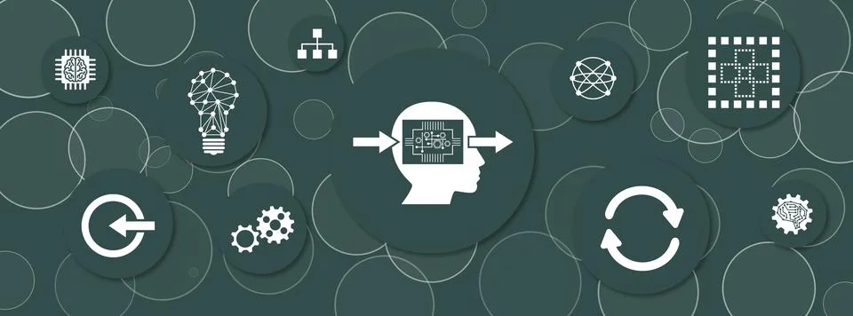 Concept of deep learning 스톡 일러스트