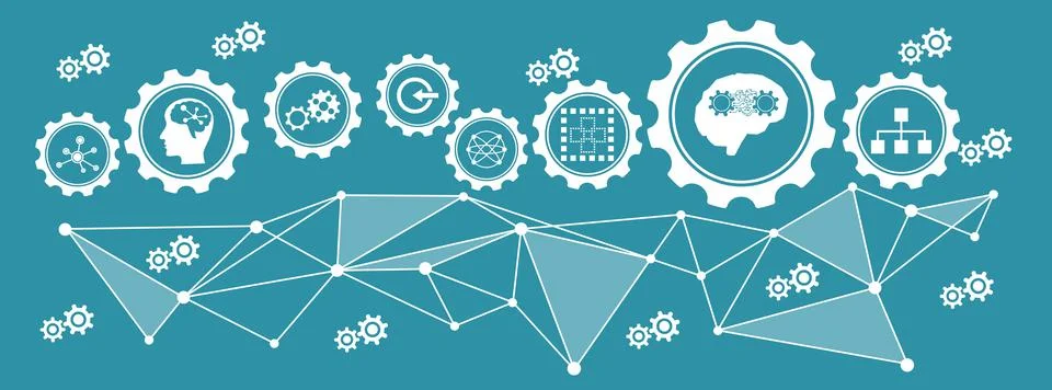 Concept of deep learning Stock Illustration