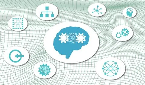 Concept of deep learning 스톡 일러스트