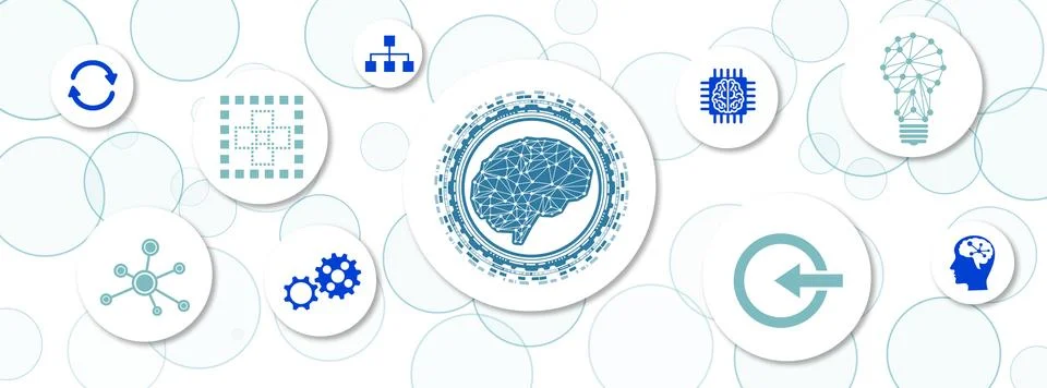 Concept of deep learning Illustrazione stock