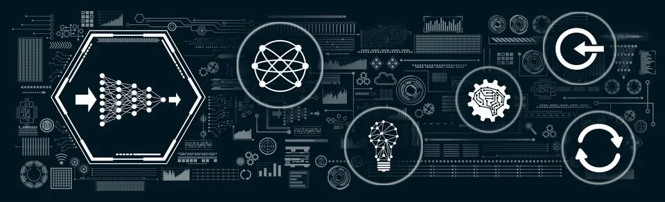 Concept of deep learning Illustrazione stock