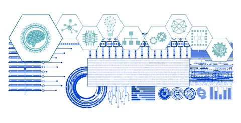Concept of deep learning Illustrazione stock