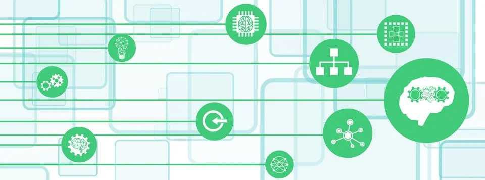 Concept of deep learning Stock Illustration