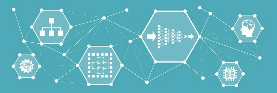 Concept of deep learning Illustrazione stock