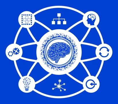 Concept of deep learning Illustrazione stock