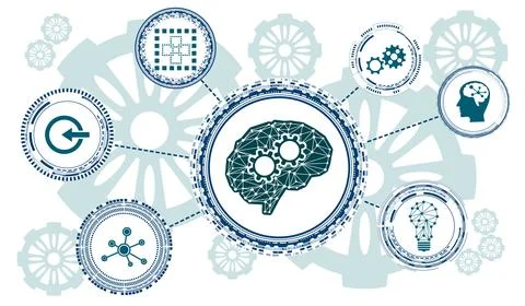 Concept of deep learning イラスト素材